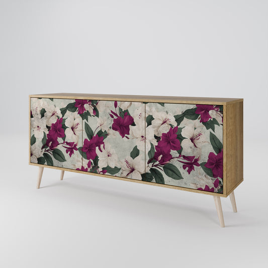 FLOWERET DREAM 3-Door Sideboard in Oak Effect