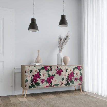 FLOWERET DREAM 3-Door Sideboard in Oak Effect