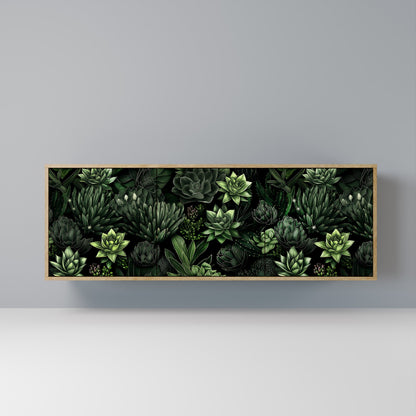SUCCULENT JUNGLE 3-Door Sideboard in Oak Effect
