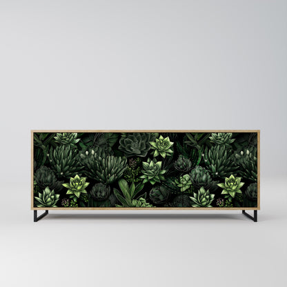SUCCULENT JUNGLE 3-Door Sideboard in Oak Effect