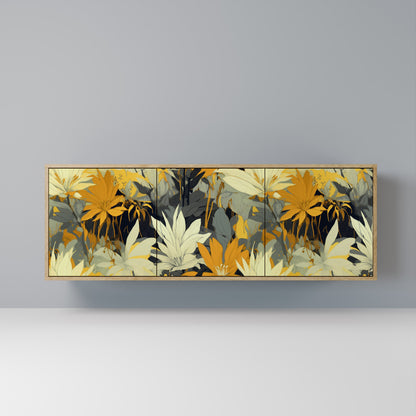 Credenza a 3 ante SUNKISSED LILY in effetto rovere