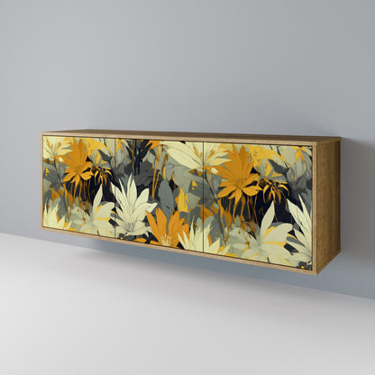 Credenza a 3 ante SUNKISSED LILY in effetto rovere