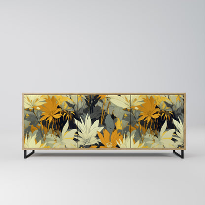 Credenza a 3 ante SUNKISSED LILY in effetto rovere