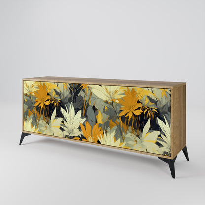 Credenza a 3 ante SUNKISSED LILY in effetto rovere