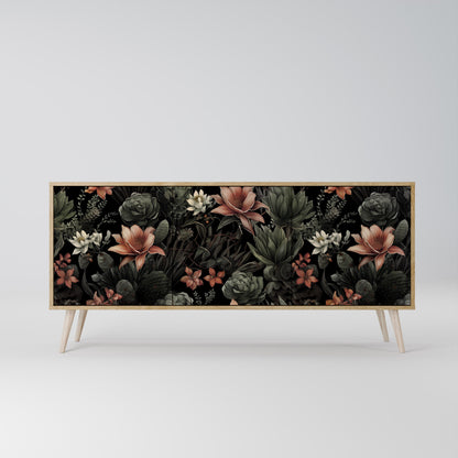 SECRET VERDURE 3-Door Sideboard in Oak Effect