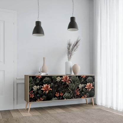SECRET VERDURE 3-Door Sideboard in Oak Effect