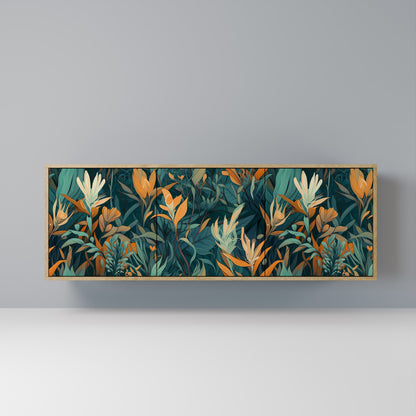 Credenza FLORAL SERENITY a 3 ante in effetto rovere