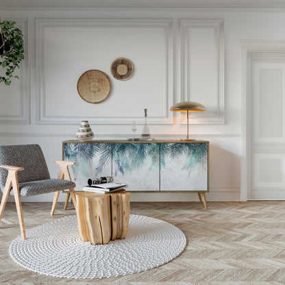 PALM VEIL 3-Door Sideboard in Oak Effect