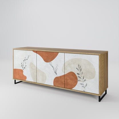 Credenza TRANQUIL TWIG a 3 ante in effetto rovere