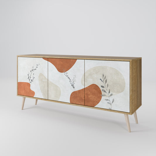 Credenza TRANQUIL TWIG a 3 ante in effetto rovere