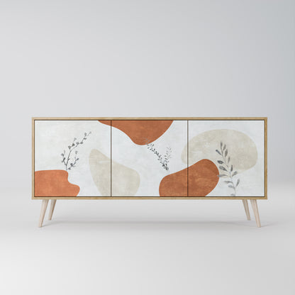 Credenza TRANQUIL TWIG a 3 ante in effetto rovere