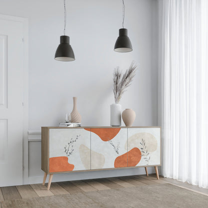Credenza TRANQUIL TWIG a 3 ante in effetto rovere