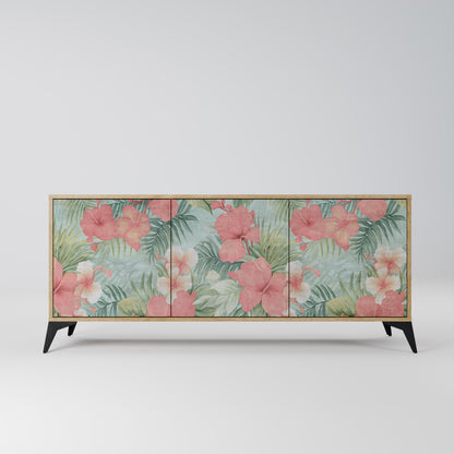 HAWAIIAN SPIRIT 3-Door Sideboard in Oak Effect