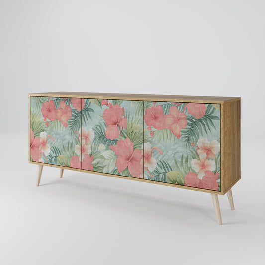 HAWAIIAN SPIRIT Madia a 3 Ante in Effetto Rovere