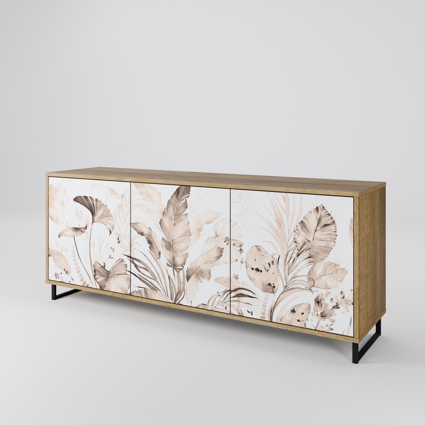 Credenza WILD TENDERNESS a 3 ante in effetto rovere