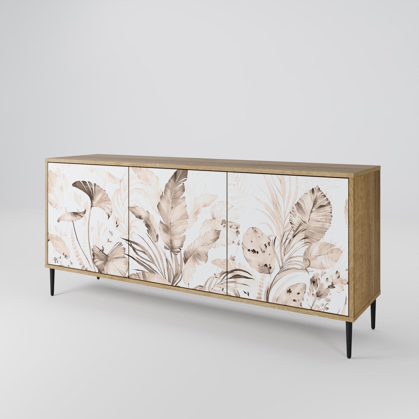 Credenza WILD TENDERNESS a 3 ante in effetto rovere