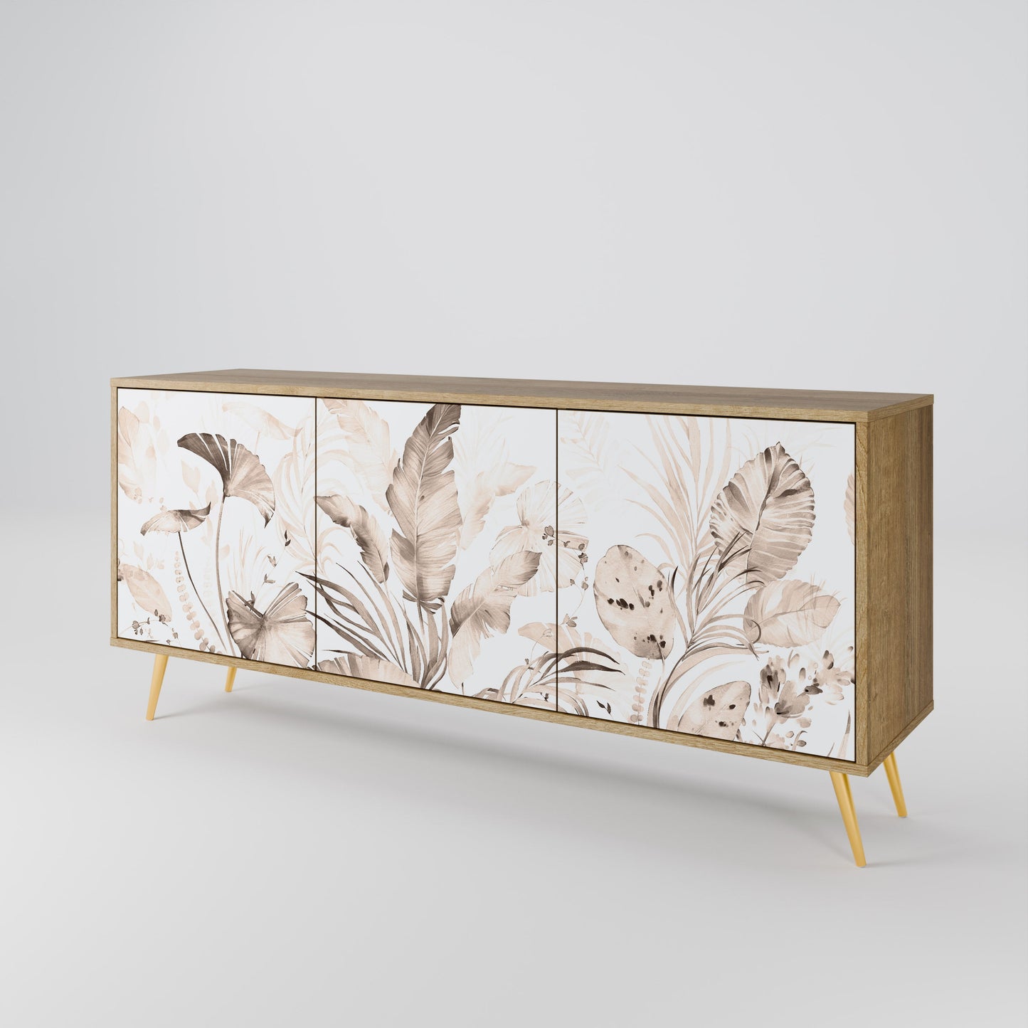 Credenza WILD TENDERNESS a 3 ante in effetto rovere
