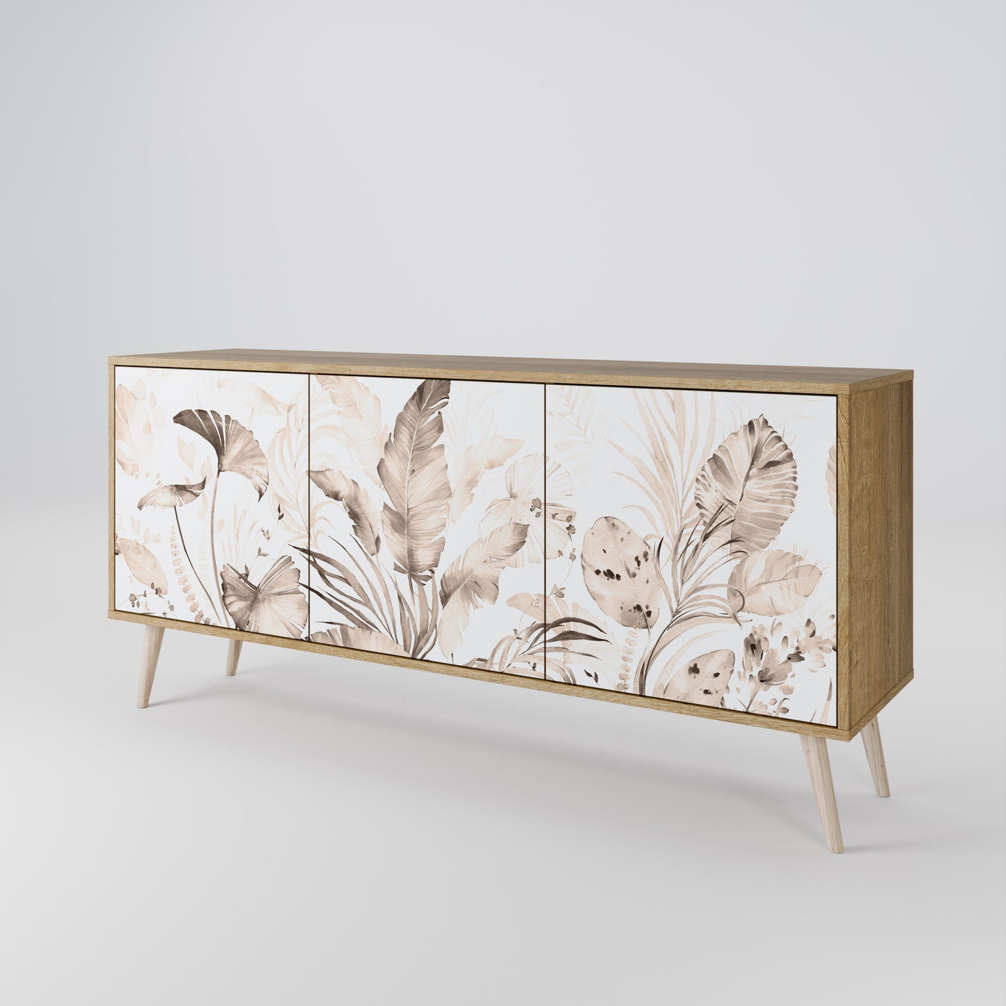 Credenza WILD TENDERNESS a 3 ante in effetto rovere