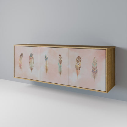 Credenza a 3 ante DELIQUESCE in effetto rovere
