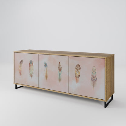 Credenza a 3 ante DELIQUESCE in effetto rovere