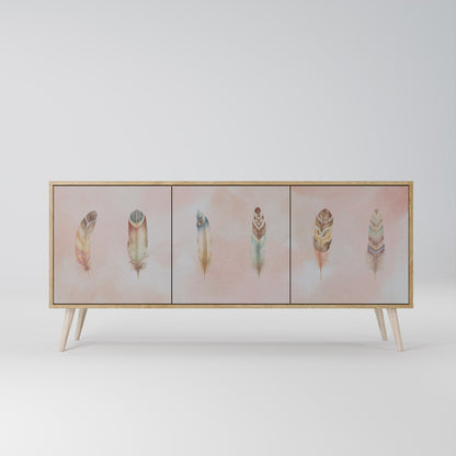Credenza a 3 ante DELIQUESCE in effetto rovere