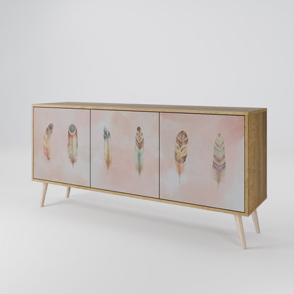 Credenza a 3 ante DELIQUESCE in effetto rovere