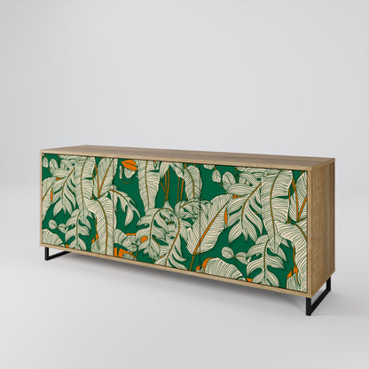 Credenza a 3 ante VERDANT PLEASURES in effetto rovere