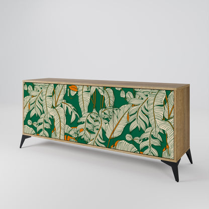 Credenza a 3 ante VERDANT PLEASURES in effetto rovere