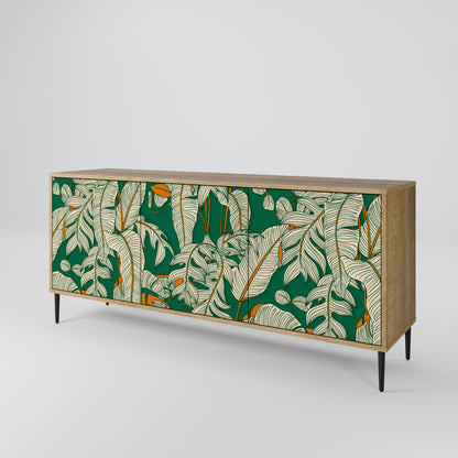 Credenza a 3 ante VERDANT PLEASURES in effetto rovere