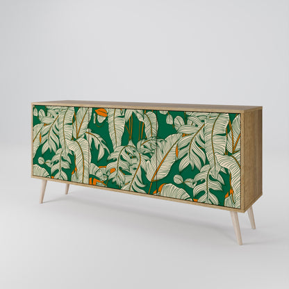 Credenza a 3 ante VERDANT PLEASURES in effetto rovere