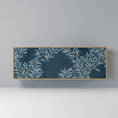 BLUE LEAVES 3-Door Sideboard in Oak Effect