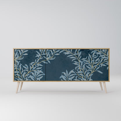 BLUE LEAVES 3-Door Sideboard in Oak Effect