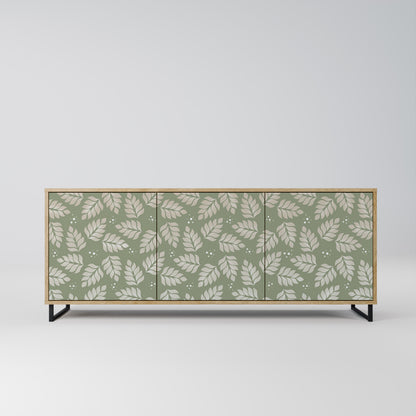 LEAVES ON GREEN 3-Door Sideboard in Oak Effect