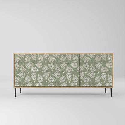 LEAVES ON GREEN 3-Door Sideboard in Oak Effect