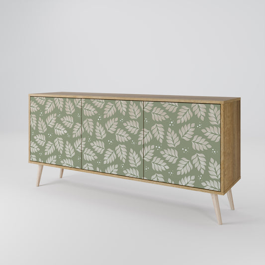 LEAVES ON GREEN 3-Door Sideboard in Oak Effect