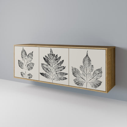 Credenza LEAFY STAMPS a 3 ante in effetto rovere