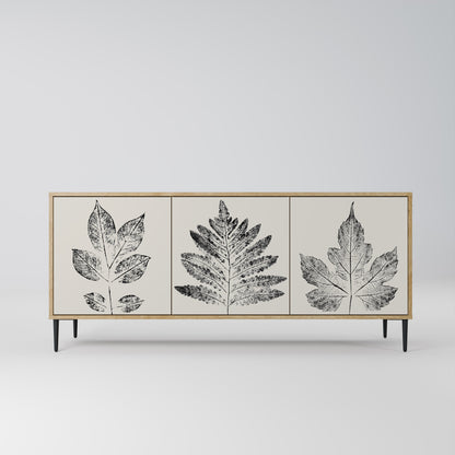 Credenza LEAFY STAMPS a 3 ante in effetto rovere