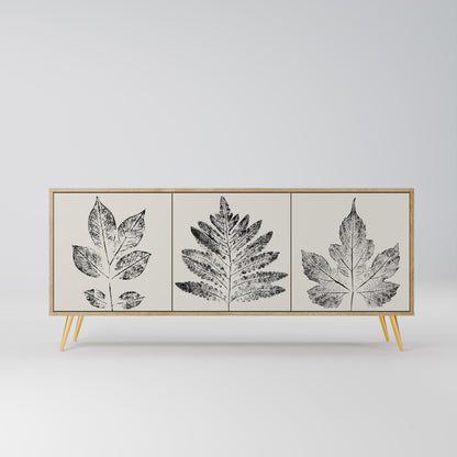 Credenza LEAFY STAMPS a 3 ante in effetto rovere