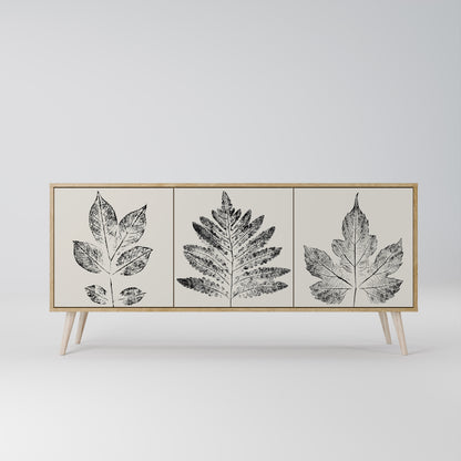 Credenza LEAFY STAMPS a 3 ante in effetto rovere