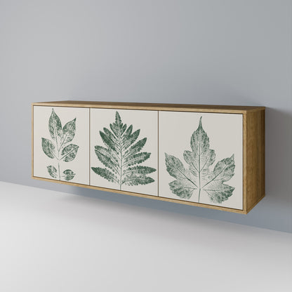 GREEN LEAFY STAMPS 3-Door Sideboard in Oak Effect