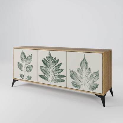 GREEN LEAFY STAMPS 3-Door Sideboard in Oak Effect