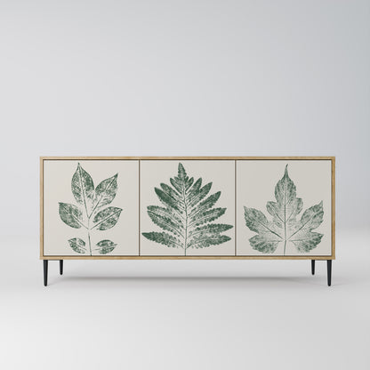 GREEN LEAFY STAMPS 3-Door Sideboard in Oak Effect