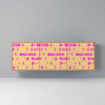 SKATEBOARD ARTISTRY 3-Door Sideboard in Oak Effect