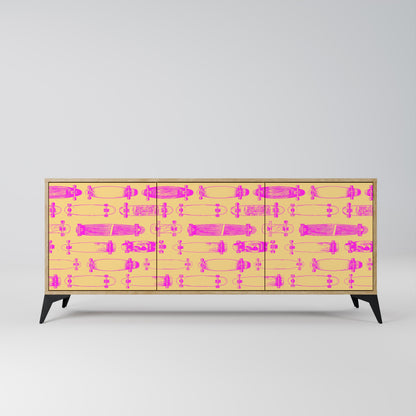 SKATEBOARD ARTISTRY 3-Door Sideboard in Oak Effect