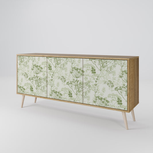 Credenza a 3 ante FENNEL BALDACHIN in effetto rovere