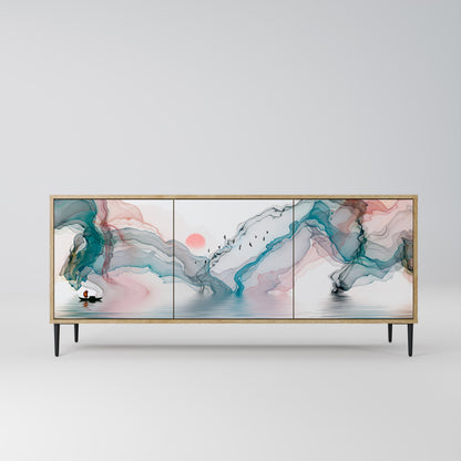 VELVET CROSSING 3-Door Sideboard in Oak Effect