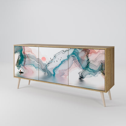 VELVET CROSSING 3-Door Sideboard in Oak Effect