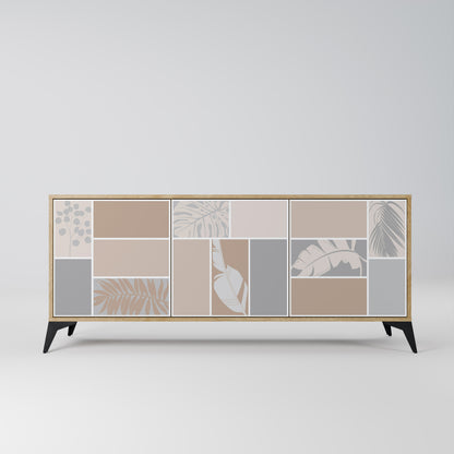 TROPICAL SHAPES 3-Door Sideboard in Oak Effect