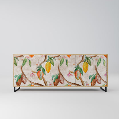 Credenza a 3 ante COCOA FRUITS in effetto rovere