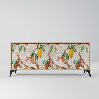 Credenza a 3 ante COCOA FRUITS in effetto rovere